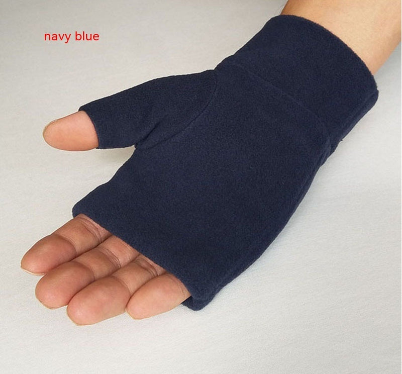 Outdoor Sports Running Thickened Warm Gloves Typing And Writing Warm Half Finger Gloves